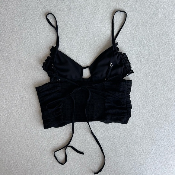 Zara Black Ruffle Camisole - Picture 3 of 4